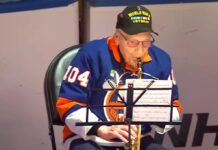 104 Year Old Veteran Preforms The National Anthem