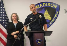 Bystander Video Shows Police Briefing Being Overrun