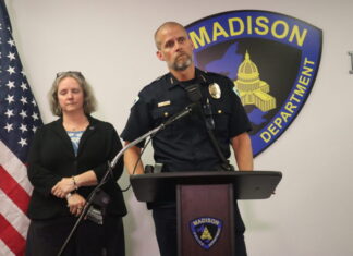 Bystander Video Shows Police Briefing Being Overrun