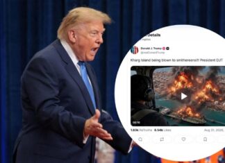 Trump Posts AI Video Claiming Iran’s Kharg Island Destroyed